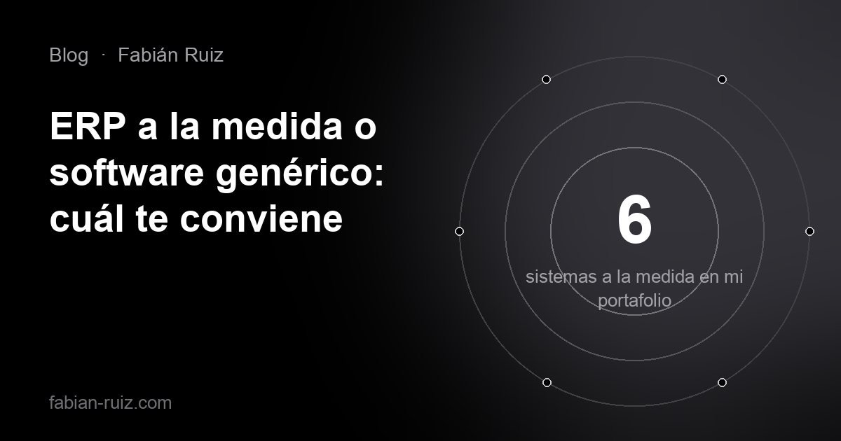 Portada del artículo sobre ERP a la medida o software genérico